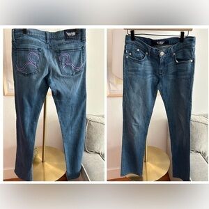 Rock And Republic Y2K Fairy Rhingtones  Embrodery skinny Jeans  Size 27